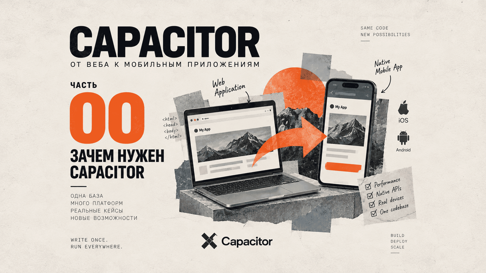 Capacitor: от веба к мобильным приложениям. Часть 0. Зачем нужен Capacitor